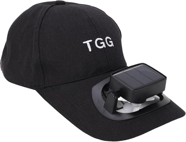 Solhat - Solventilatorhat - Bløde ventilatorblade - Sommer UV-beskyttelse - USB genopladelig baseballkasket - Med solventilator - Velegnet til strand, have, sport