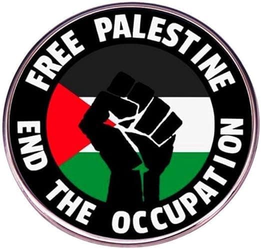 2 stk. GRATIS PALÆSTINA knapper pins badges gaza stop besættelsen