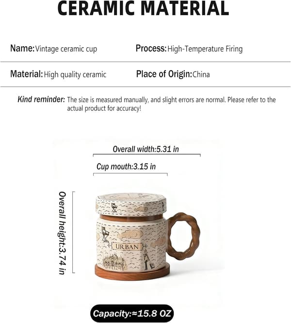 Estetiskt Kaffekoppset i Keramik med Lock & Fat - Lyxig 网红 Drickskopp för Kontor & Hem, Premium Te Latte Mugg Present