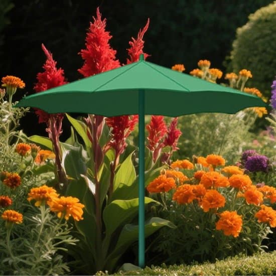 Växtparasollset - Blomkrukeparasoll - 3 delar - UV-skydd - 34 cm - För växter och plantor - Grön