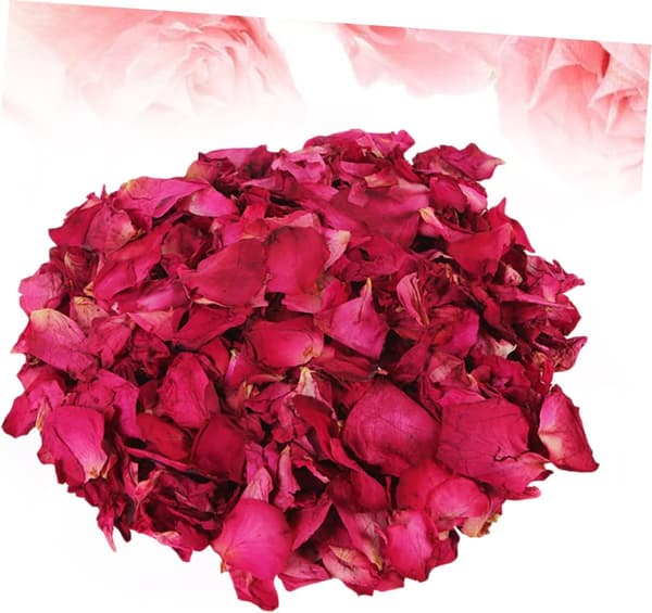 100g Tørrede Røde Rosenblade — Ideel til Aromatiske Blomsterbade, Fodbade og Afslappende Brusere