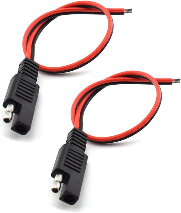 2st 18awg Sae Förlängningskabel 2-polig Sae Snabbkoppling 10a Solbatteripanel S-hao