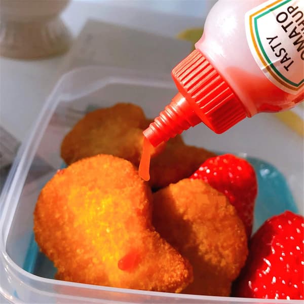 4st 25ml Mini Tomatketchupflaska Bärbar Sås Salladsdressing Transparent