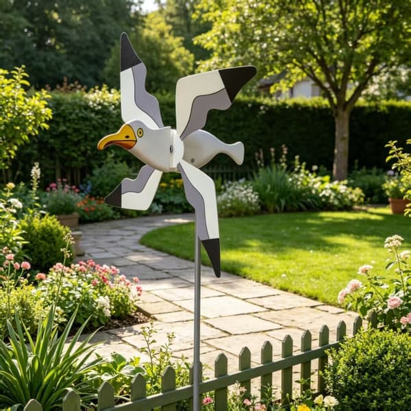 3D Magisk Vindmølle - Metal Vindspinner - Kinetisk Skulptur