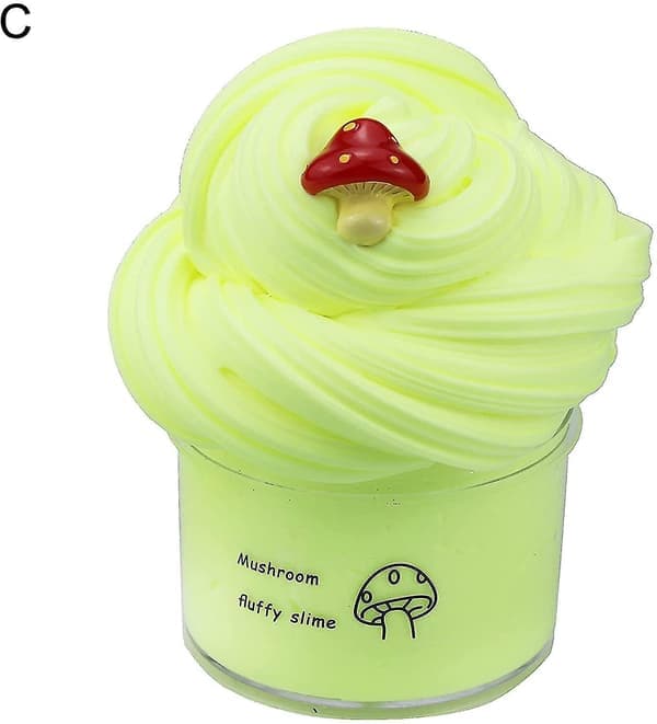 Fluffy Slime Ler til Børnegave med 70 ml Slime Legetøj Fluffy Rivfast Strækbar Sky Slime Smør Ler Legetøj til Afslapning
