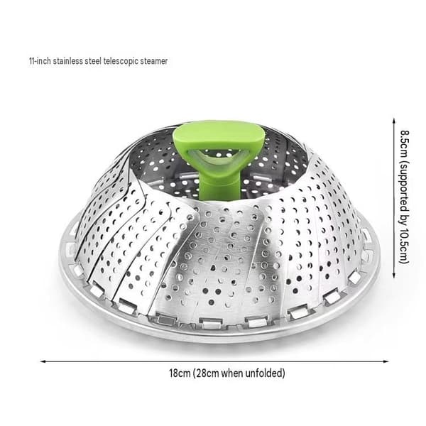 Dampstativ, foldbar dampkurv i rustfrit stål med 11 tommer 11-inch