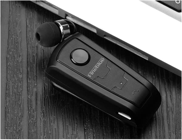 1 st Fineblue F910 Trådlösa Hörlurar Mini Vibrationspåminnelse ABS Bluetooth 4.0 Infällbart Praktiskt Headset för Löpning Svart