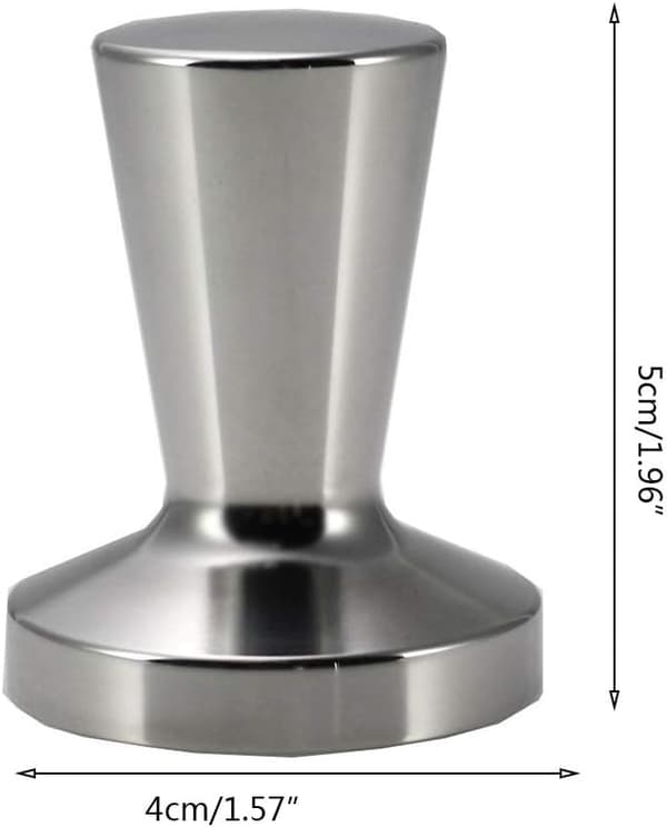 Kaffetamper hammerfylder med rustfri stålformbase, kaffetamper til brug i presser og husholdningsapparater.