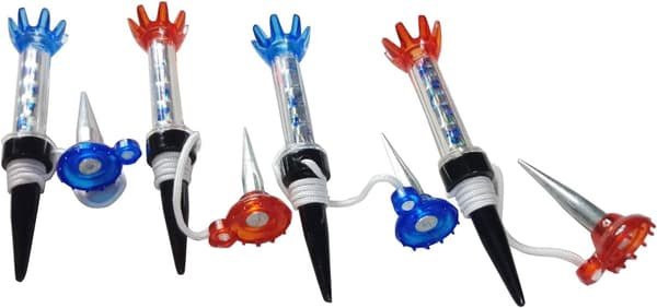 Lågfriktions återanvändbar golfmagnetpeg, 3 tum (80 mm), 4-pack, blå, röd
