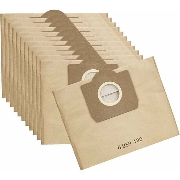 Kärcher dammsugarpåse 6.959-130.0 pappersfilter för WD 3 MV 3 förpackning 12