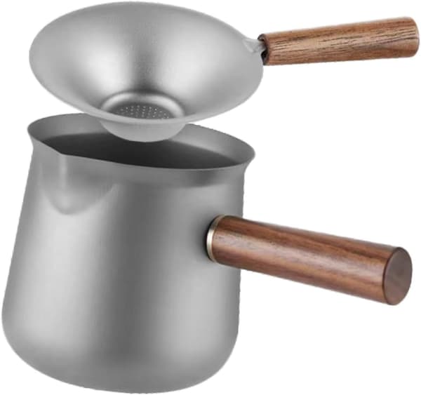 Titanium Tekanne 330ml Multifunksjonell Tekopp, Komfyrtopp Tekopp, Tekanne, Tefilter, Camping Delekopp, Tekoppsett