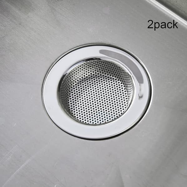 2-delt køkkenvaskfilter, rustfrit stål vaskfilter, metalfilter til badeværelse køkkenvaskfilter 7,5 cm