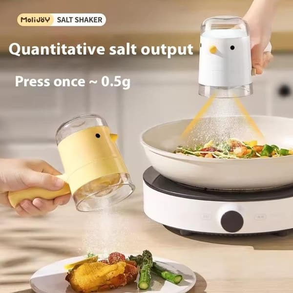 2 st Multifunktionell Saltkontroll- och Kryddflaska, Salt- och Pepparströare Exakt Kvantitativ Trycktyp, Rationskrydddispenser