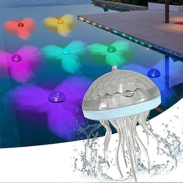 Solcellsdriven flytande poolbelysning, solcellspoolbelysning, 7 färger som ändras, solcellsdriven vattentät poolbelysning, LED-solcellspoolbelysning för pool, trädgård