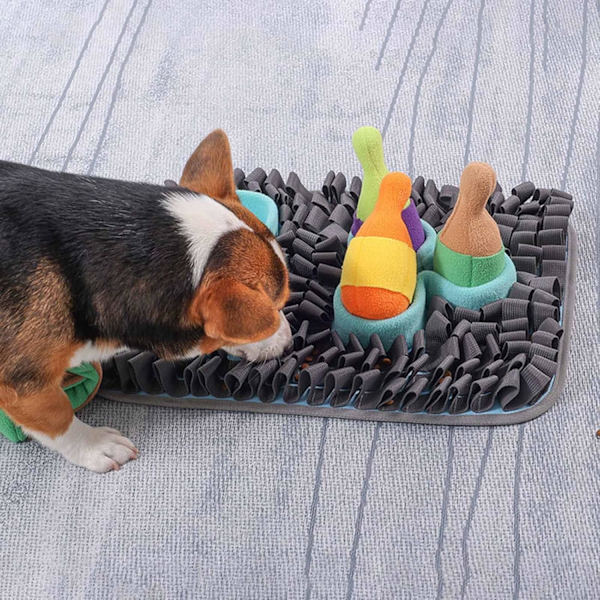 Snusemåtte til Hunde - Interaktivt Puzzle Foderlegetøj & Slow Feeder, Mental Stimulation til at Reducere Kedsomhed for Hvalpe & Hunde (Grøn)