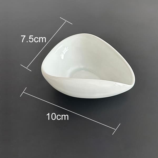Keramisk kaffeskopa & temått - 10x7,5 cm vit porslinsdosering för kaffebönor & löst te