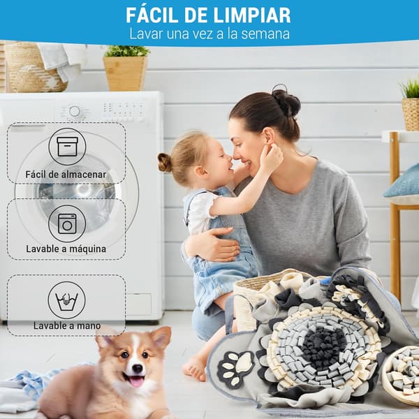 Snusemåtte til hunde, smart hundelegetøj med skridsikkert intelligenslegetøj til hunde, anti-stress snusemåtte, legemåtte til små og store hunde