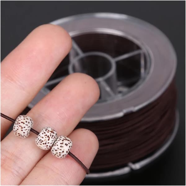 Krystallperle Elastisk Snor — Høyfast Elastisk Tråd, Spesielt for Smykkefremstilling — 0,8 mm Diameter, 40 Meter/Rull, Enkeltkjerne