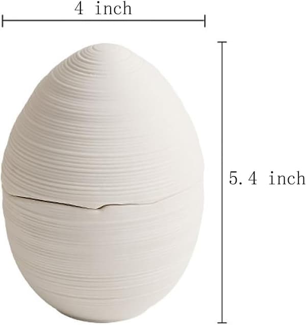 Stripete eggformede dampede eggkopper, dekkede dampede eggboller, fuglereddessertboller - 10 cm