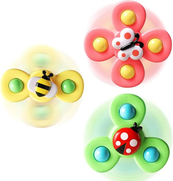 3 kpl - Fidget Spinner imukupilla lapsille - Pyörivä lelu monivärinen