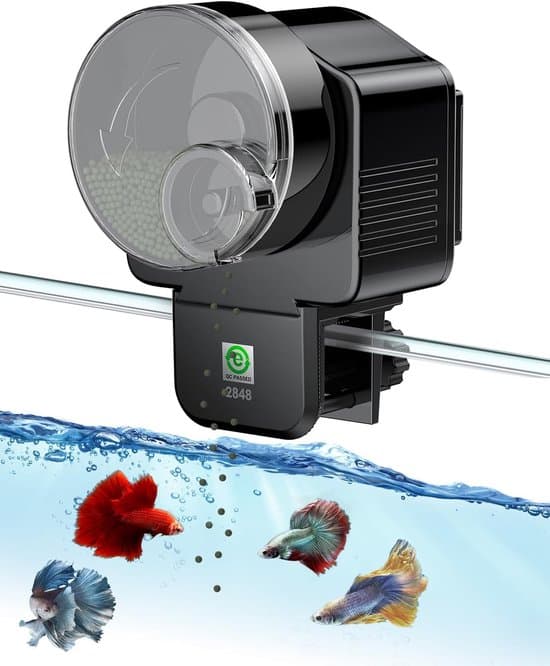 Automatisk Foderautomat Automatisk Akvariefoderautomat 12 eller 24-timers cyklus Justerbar pilledosering Fiskefoderdispenser til akvarier og skildpaddeakvarier