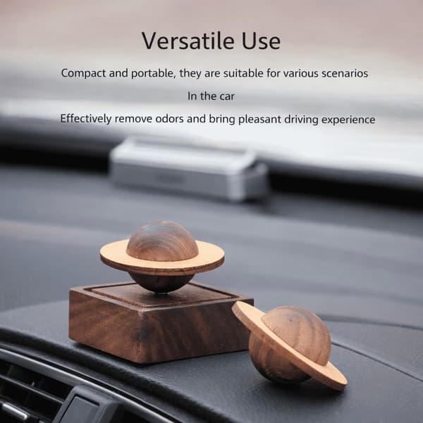 Sort Valnød Planet Aromaterapi Træ, Kreativ Flammesikker Aromaterapi Diffuser, Æterisk Olie Diffuser Ornament til Hjemmet Soveværelse & Bil