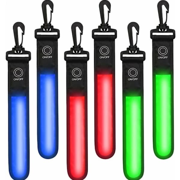 LED Blinkande Ljus Reflexväska Hängen, Säkerhetsljus, Reflexer för Barn (6 st)
