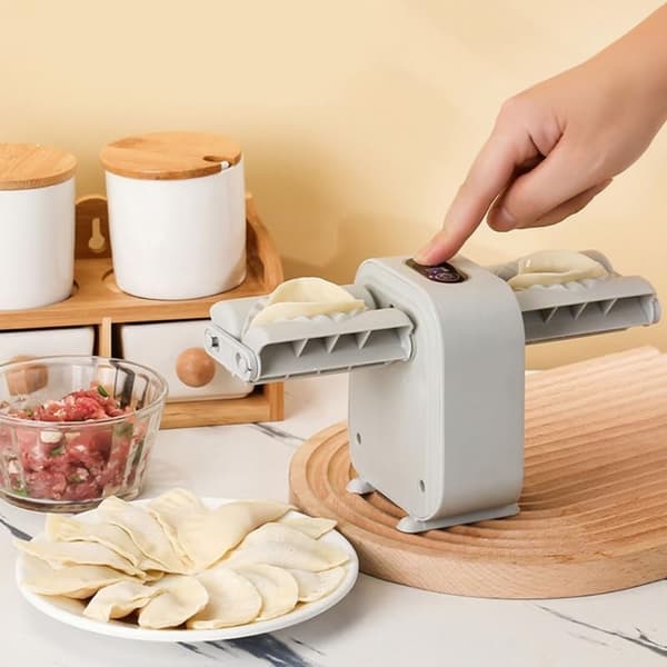 Automatisk Elektrisk Dumplingmaskin - Oppladbar, 2 Moduser, Multi-Tilbehør for Dumplings, Paier & Bakverk