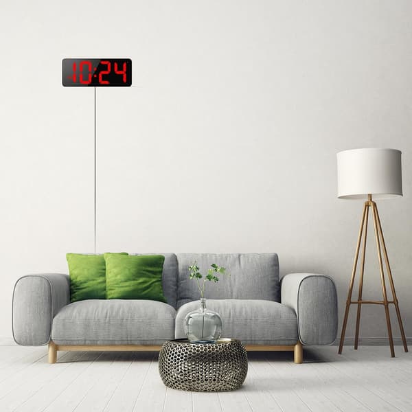 LED digital väggklocka med stor display, stora siffror, automatisk ljusstyrka, lämplig för vardagsrum, sovrum, klassrum,