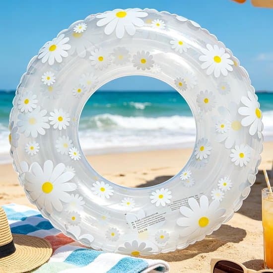 Uppblåsbar badring – Poolflottör – Avkoppling i poolen – Dubbla luftkammare – Ca 75 cm – Transparent