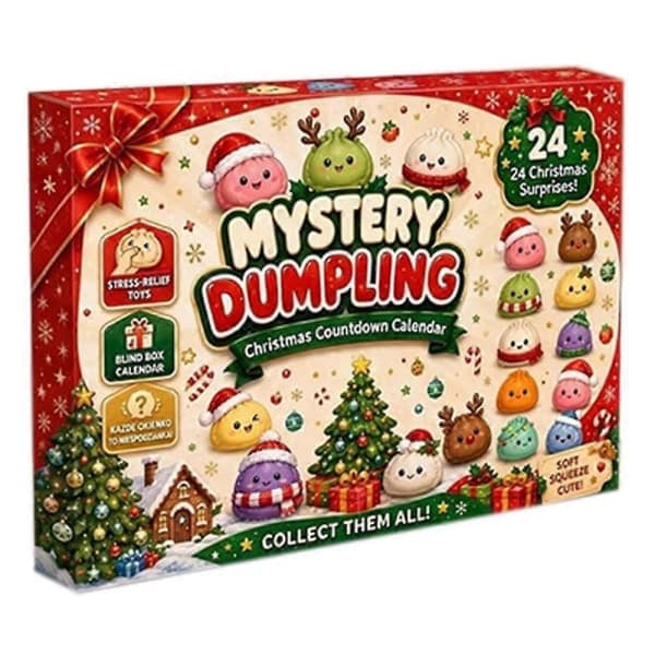Jul Squishy Adventskalender 2026 24 Dagar Överraskningar Squishies Leksakslåda Julklapp för Barn