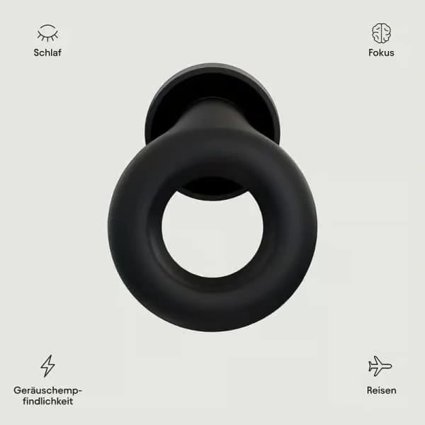 Brusdämpande öronproppar (18 dB) - In-ear hörselskydd - Svart