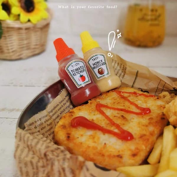 4st 25ml Mini Tomatketchupflaska Bärbar Sås Salladsdressing Transparent