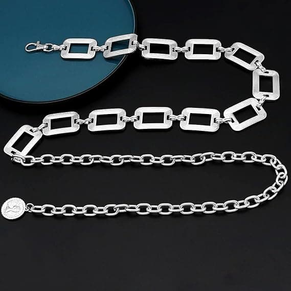 Damekjede belte Metall midjebelte Chunky mage lenke belte