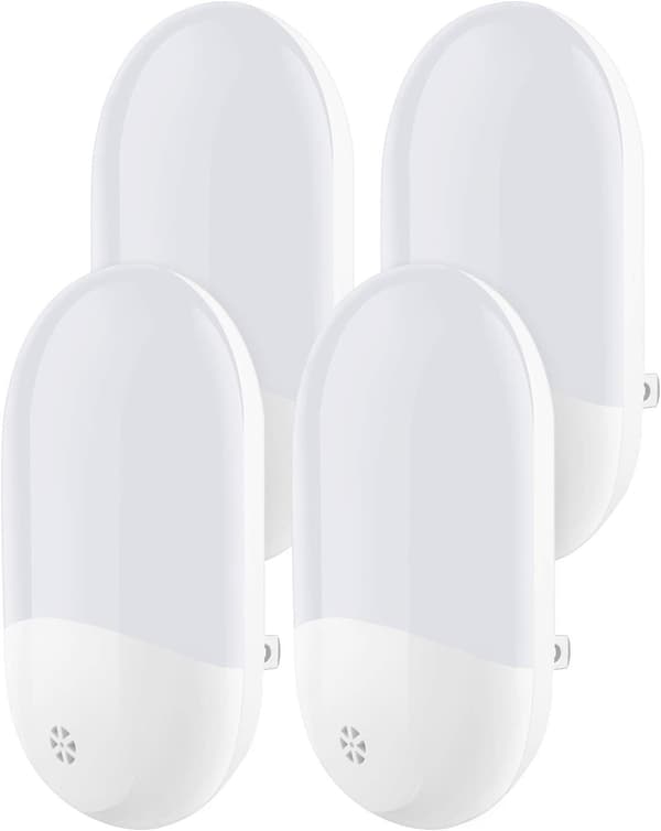 Nattlampor 4-pack - Plug-in vägglampor med skymningssensor för enkel användning SH2