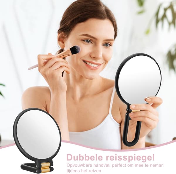 LED makeup spejl foldbart bærbart lys makeup spejl tre i en dobbeltsidet 30 gange forstørrelse 30 gange...