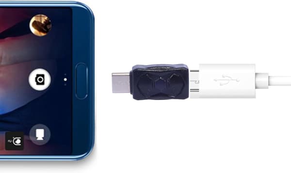 Universal Mini USB - Typ C-adapter hona till hane-omvandlare för surfplattor och telefoner, stöder 480 Mbps dataöverföring