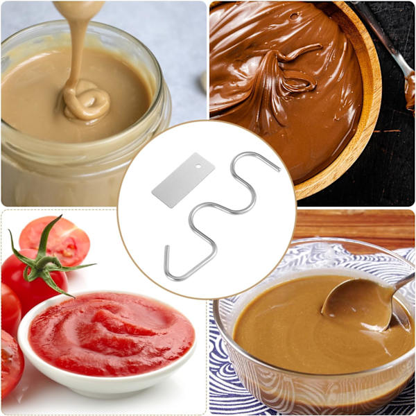 2-delt peanutbuttermixer i rustfrit stål - Manuel nøddebutterrører til køkken, multifunktionelt mikseværktøj
