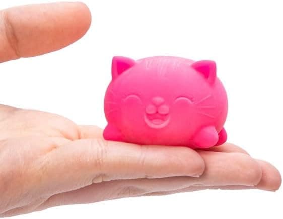 Cool Cats Squishy 3-pack kattstressbollar, mjuka klämbara kattleksaker, långsamt stigande fidgetleksak för barn och vuxna