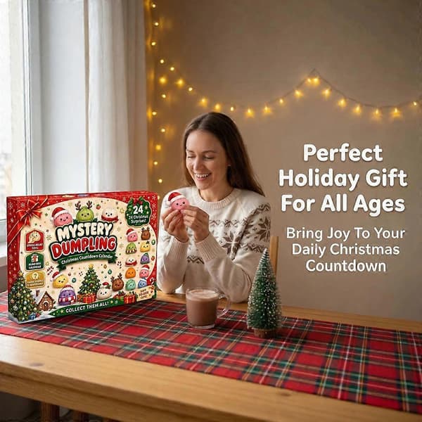 Jul Squishy Adventskalender 2026 24 Dagar Överraskningar Squishies Leksakslåda Julklapp för Barn