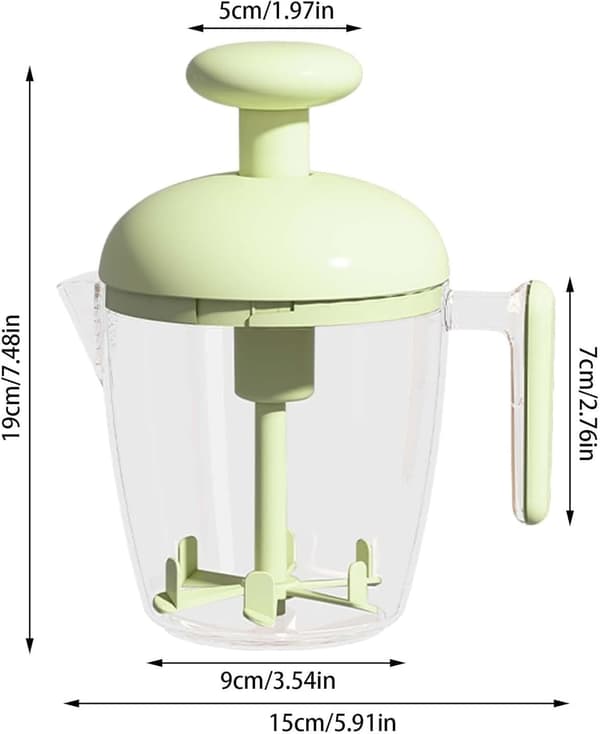Lyserød Push-Action Håndpisker - Ergonomisk Multi-Blads Mixer til Æg, Fløde, Mælkeskummer & Pandekagedej Light Pink