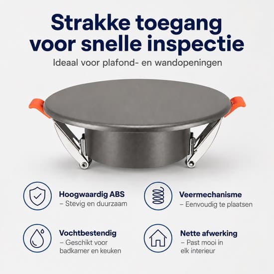 Täckplatta för tak - Rund takplatta - ABS-material - 13,4 cm rund - Enkel att installera - Skruvar ingår - Säkerhetsskydd - För vattenrör