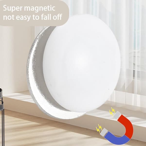 Magnetiska gardinkrokar - 10 starka magnetiska gardinvikter - Vita runda magneter för duschdraperier och dukar | Extra kraftiga, (Vit)