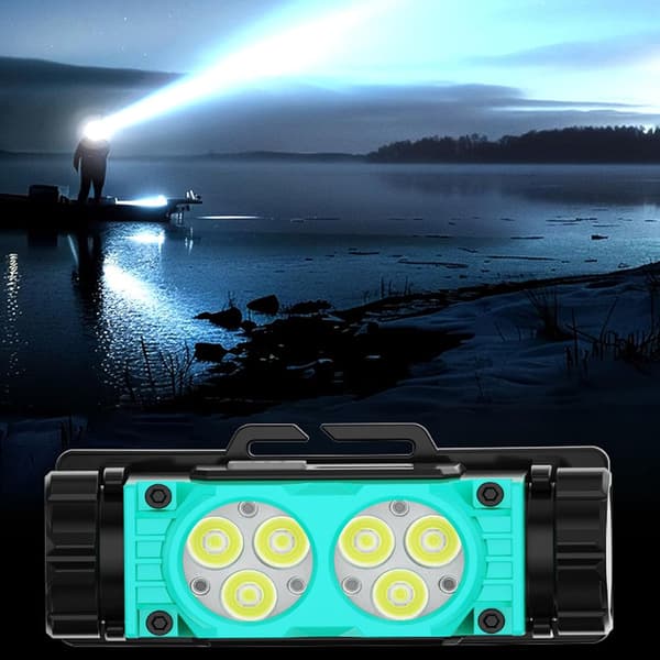 Høyytelses multifunksjonell hodelykt | Sterkt LED-lys for nattløping, camping, fiske og utendørsarbeid