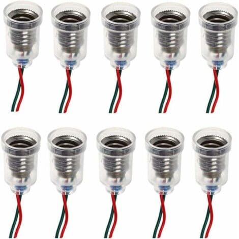 10 STK E10 LED Base Skruemontering Små Pærer Lyskildeholder Fatning med Ledning til Hjemme Elektrisk Test og Eksperimentering Kredsløbstilbehør