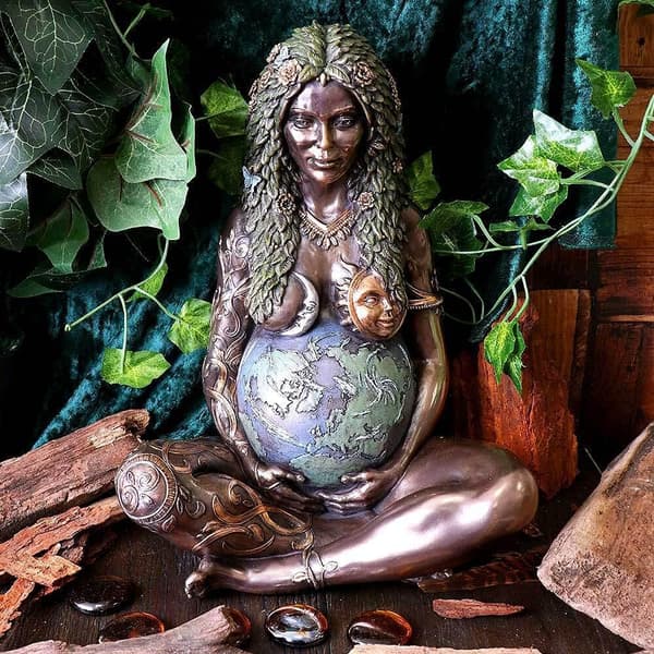 Nemesis Now Ethereal Moder Jord Gaia Konststaty Figur, Polyresin, Brons, 30cm