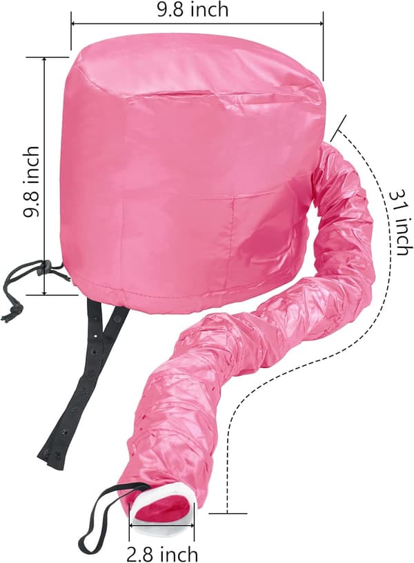 Sikker bærbar hårfønerhette for hårstyling - dyp rosa
