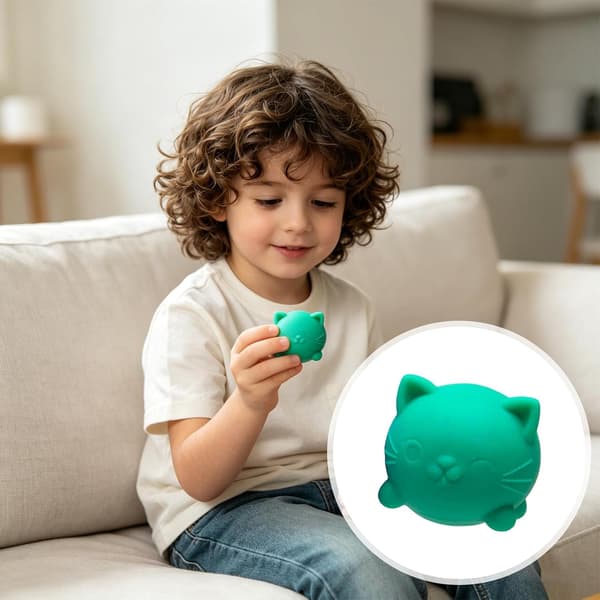 Squishy, 4-pak sukkerkugledesign, angstlindrende klemme til sanseleg, sansefidget, langsomt stigende squishy stressbolde