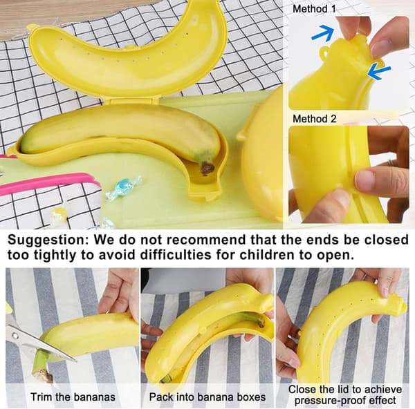 3-pack skyddande bananfodral (195*130*45mm) - för utomhusbruk och resor