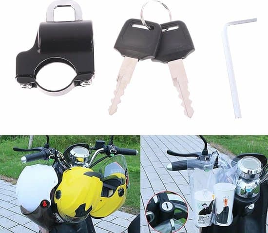 Hjelmlås – Motorcykelhjelmlås – Motorcykellås – Motorcykel – Lås til din hjelm – Tyverisikring – Universal